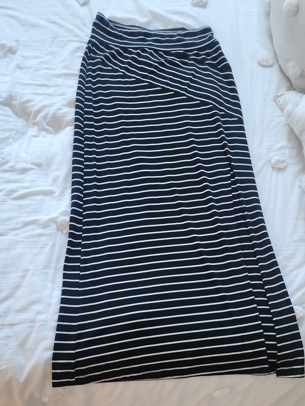Mossimo Supply Co. Black and White Striped Maxi Skirt